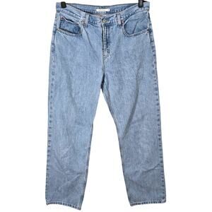 Levi's Low Pro Straight Jeans Women's 31 Denim Light Wash Boho Beachy Festival